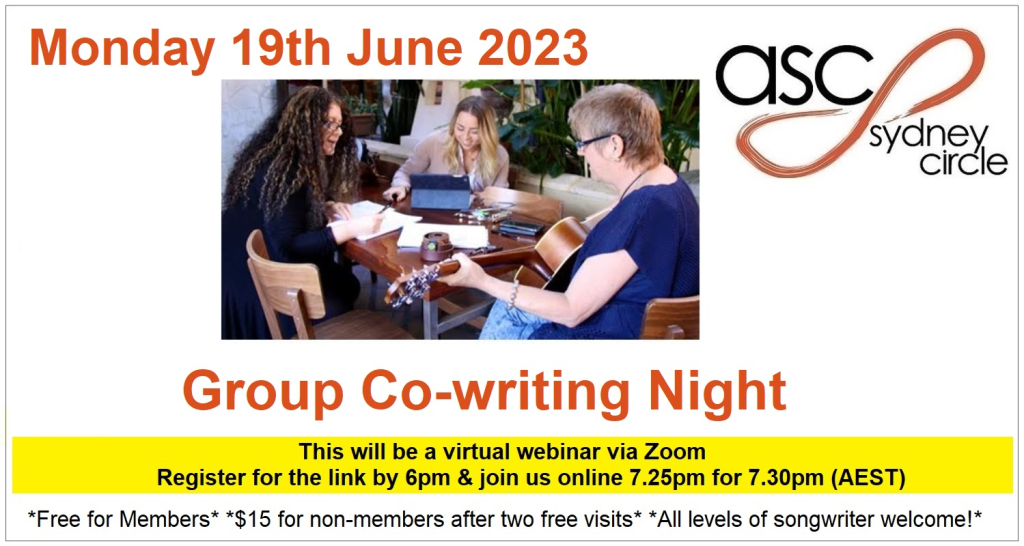 ASC Sydney Circle Group Co-writing Night - 19Jun23